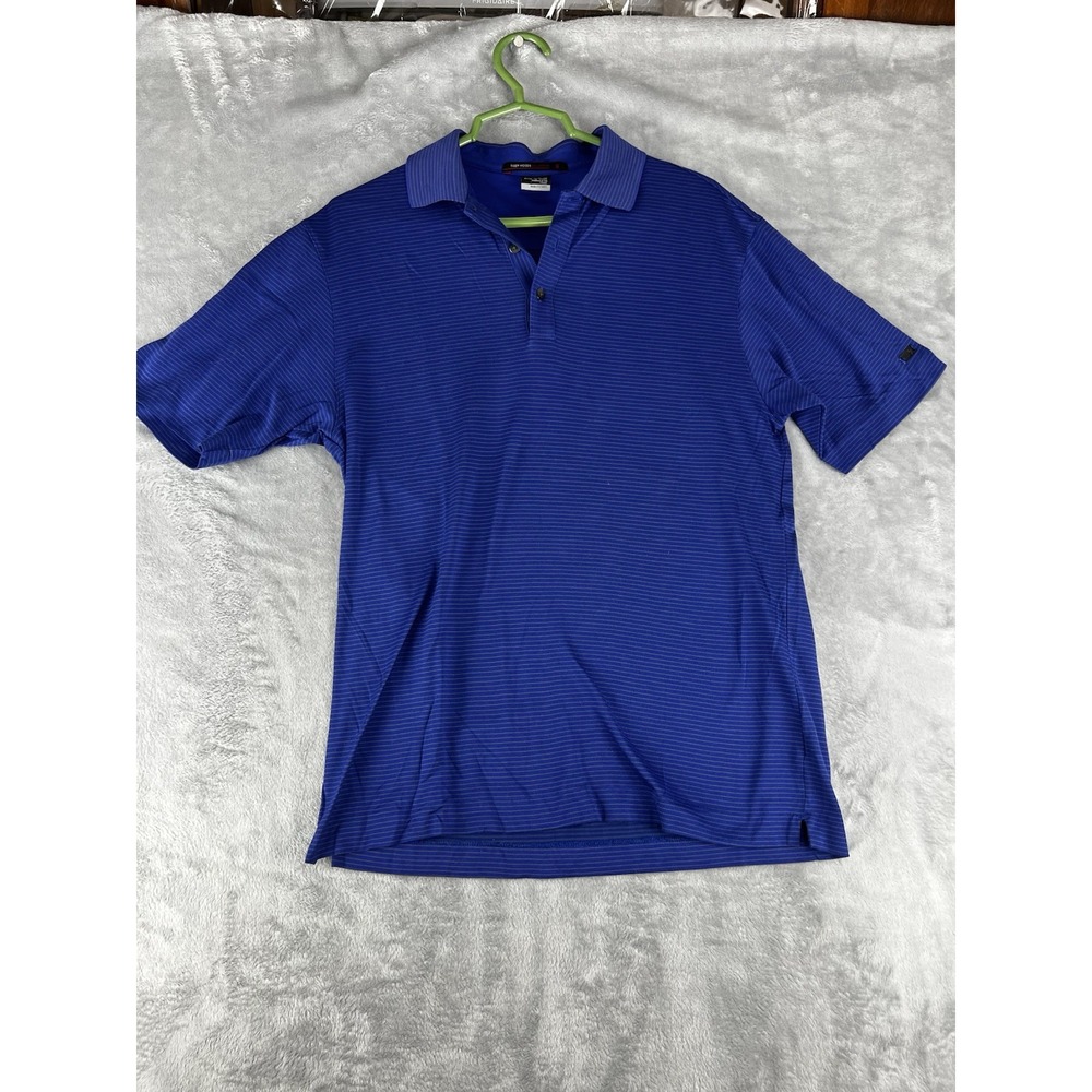 Tiger Woods Polo‎ Shirt Men Blue Small Nike Golf Tour Performance Club Tw